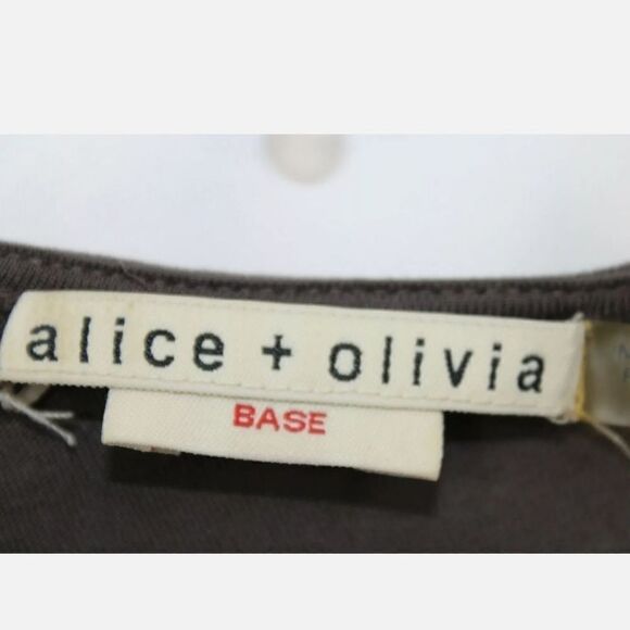 ALICE & OLIVIA BASE CHOCOLATE DROP WAIST DRESS S - Picture 8 of 9